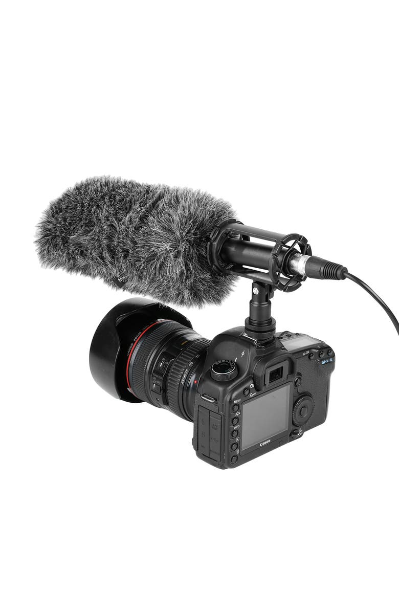 MOVO WS-S1000 Furry Outdoor Deadcat Windscreen for Shotgun Microphones up to 7-inch (18cm) Long, Alternate, color, Black