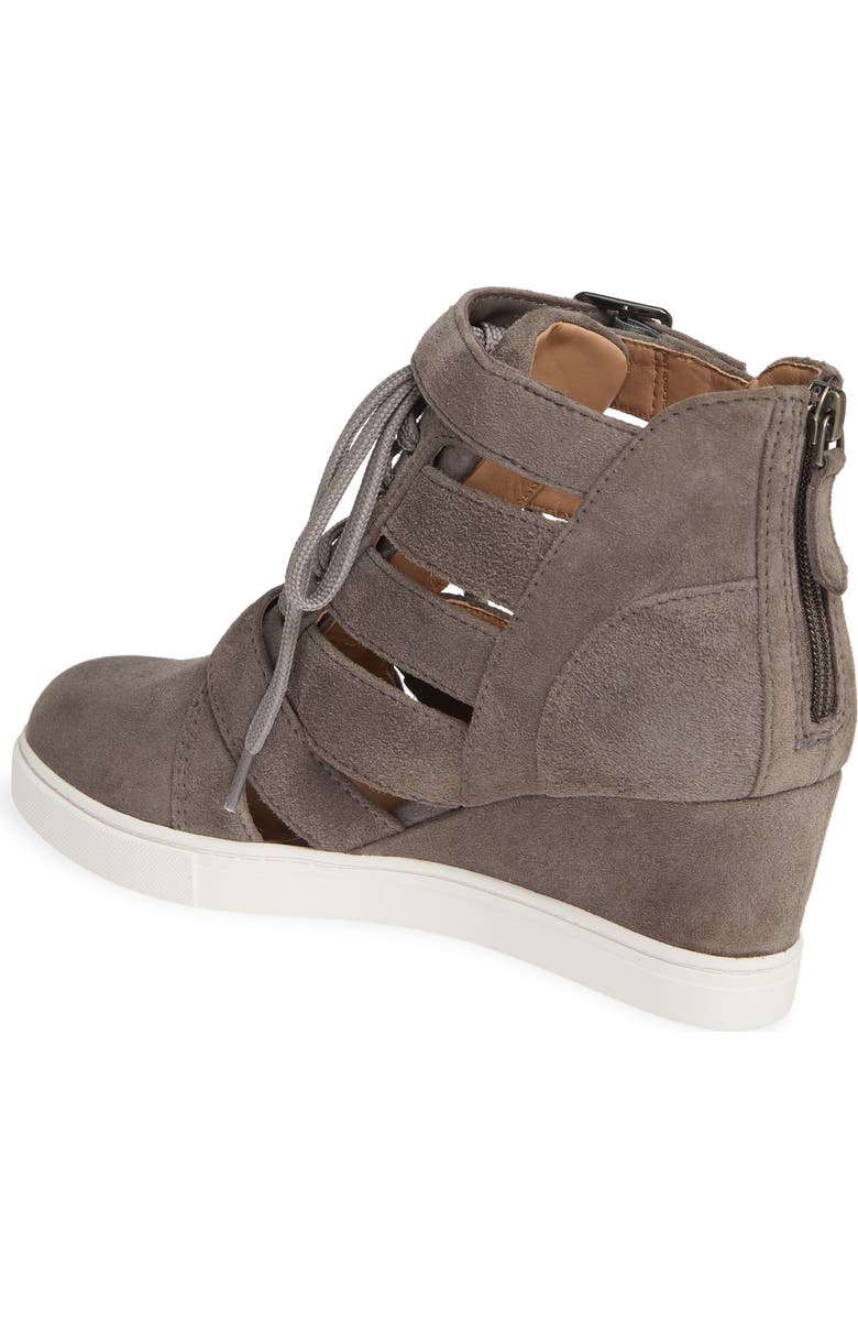 Linea Paolo Fave Cutout Wedge Sneaker, Alternate, color, Stone