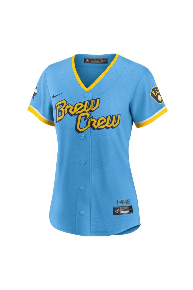 Women's Nike Powder Blue Milwaukee Brewers City Connect Replica Team Jersey, Alternate, color, Powder Blue