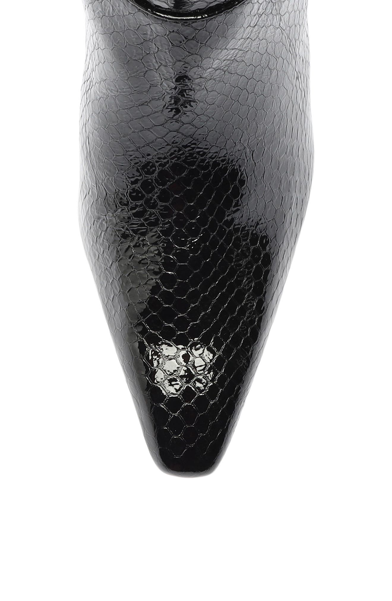 Jupitar Pointed Toe Boot, Alternate, color, BLACK SNAKESKIN LEATHER
