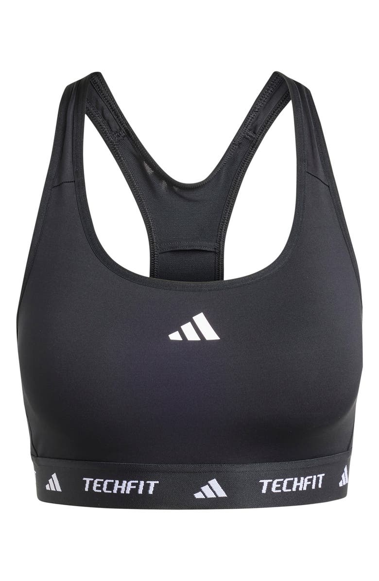 adidas Techfit Medium Support Sports Bra, Alternate, color, Black