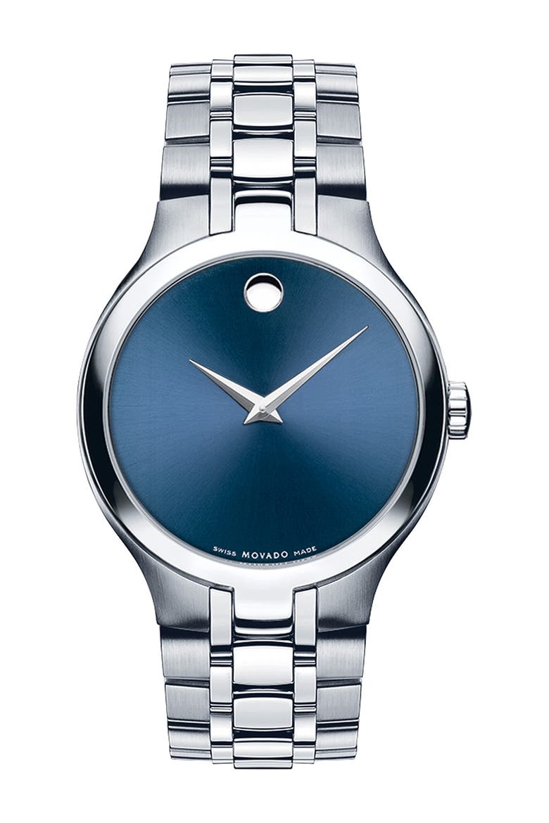 Men's Museum Bracelet Watch, 38mm, Main, color, BLUE DIAL