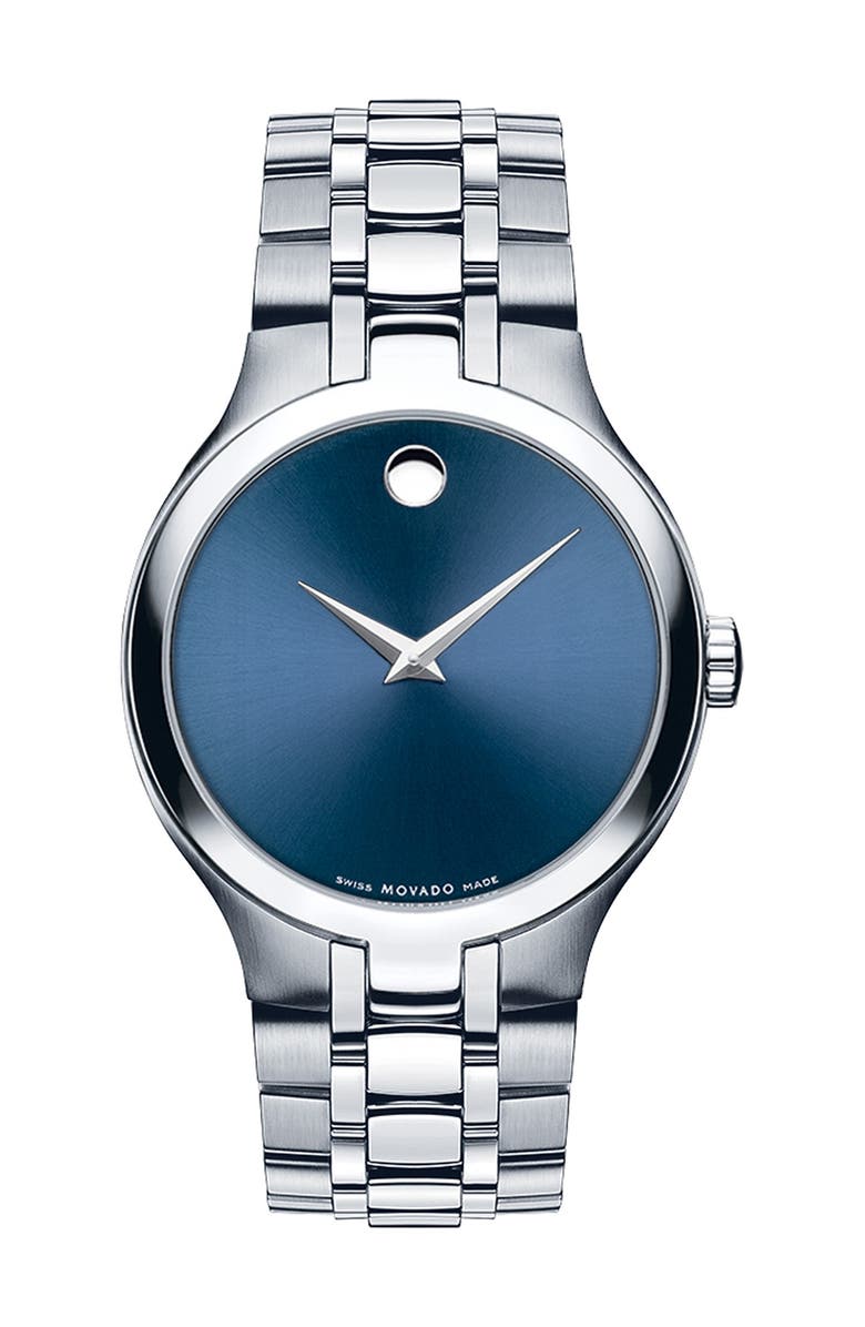 Movado Men's Museum Bracelet Watch, 38mm, Main, color, Blue