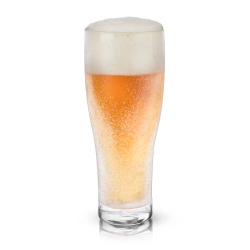 Viski Glacier Double Walled Chilling Beer Glass In Clear