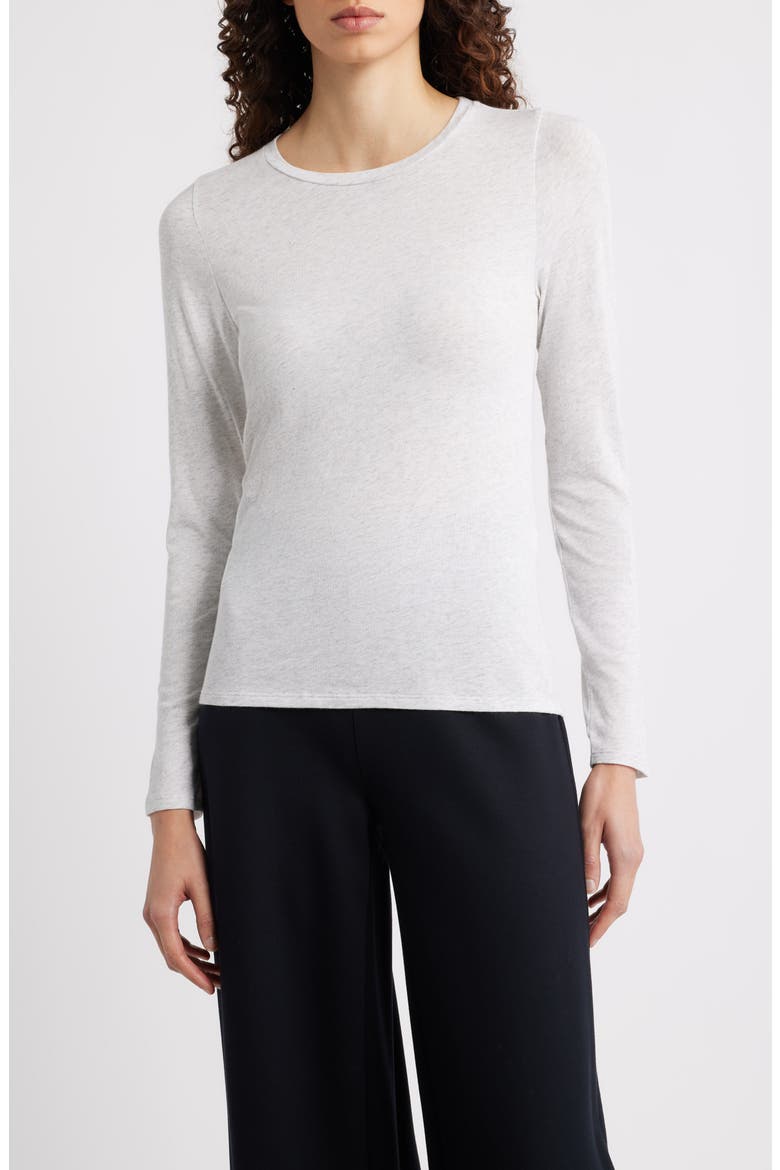Crewneck Long Sleeve Top, Main, color, NIMBUS