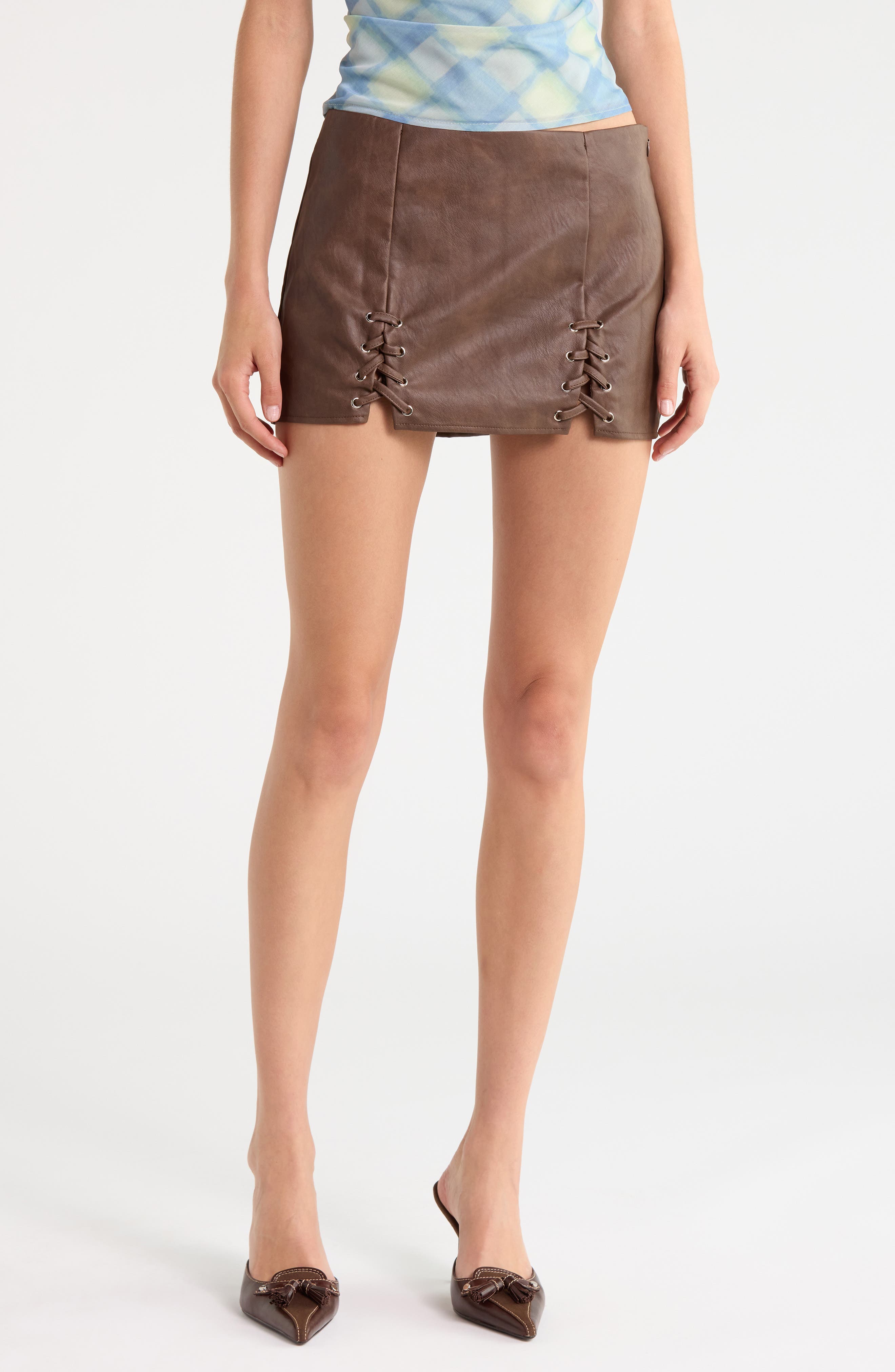 Venessa Faux Leather Miniskirt