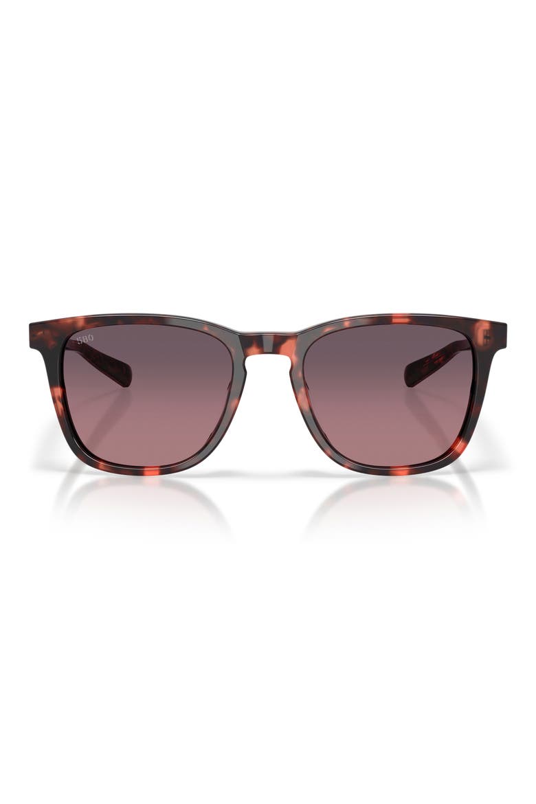 Sullivan 53mm Gradient Polarized Square Sunglasses, Main, color, SUNSET TORTOISE / ROSE 580G