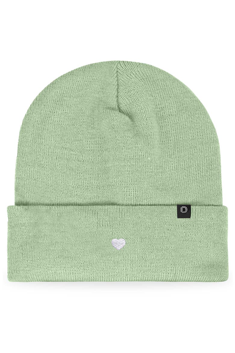 Lil Heart Beanie Cap, Main, color, Light Green