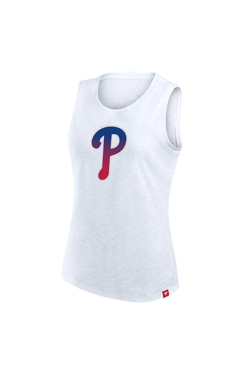 FANATICS Women's Fanatics White Philadelphia Phillies Activate Slub Tank Top, Alternate, color, White