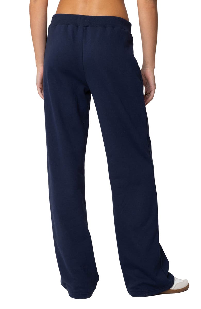 EDIKTED Quinn Straight Leg Sweatpants, Alternate, color, Navy