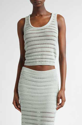 A.L.C. Kira Open Stitch Cotton Blend Sweater Tank