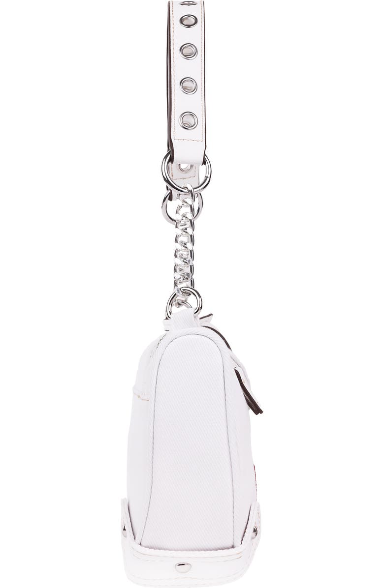 True Religion Chain Handle Denim Hobo, Alternate, color, White