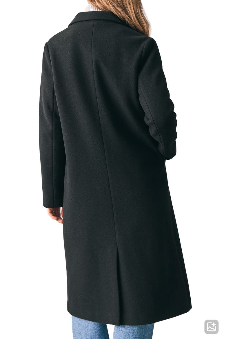 Longline Coat, Alternate, color, BLACK