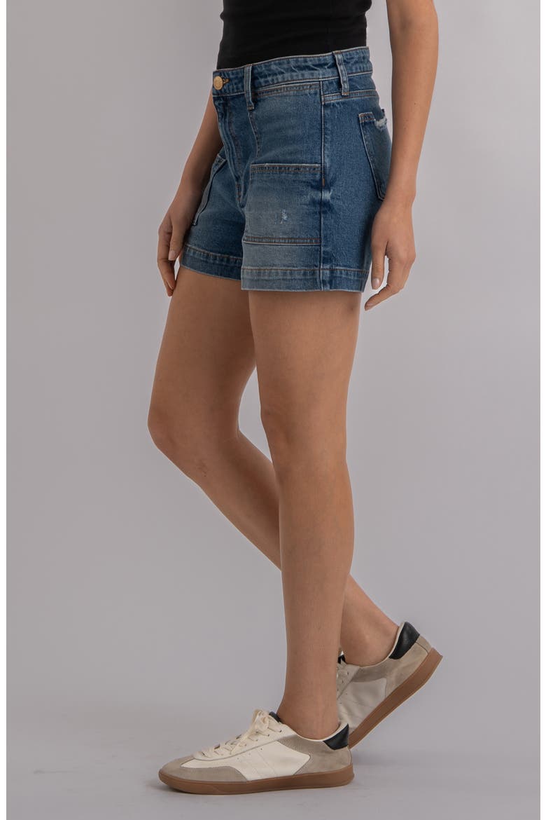 Jane High Waist Denim Shorts, Alternate, color, TRUE BLUE