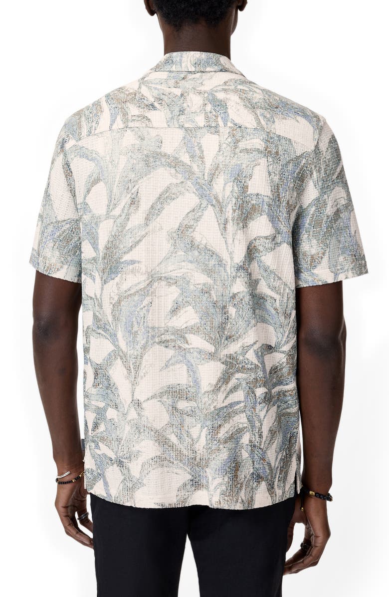 John Varvatos Conant Desert Flower Camp Shirt, Alternate, color, Ecru