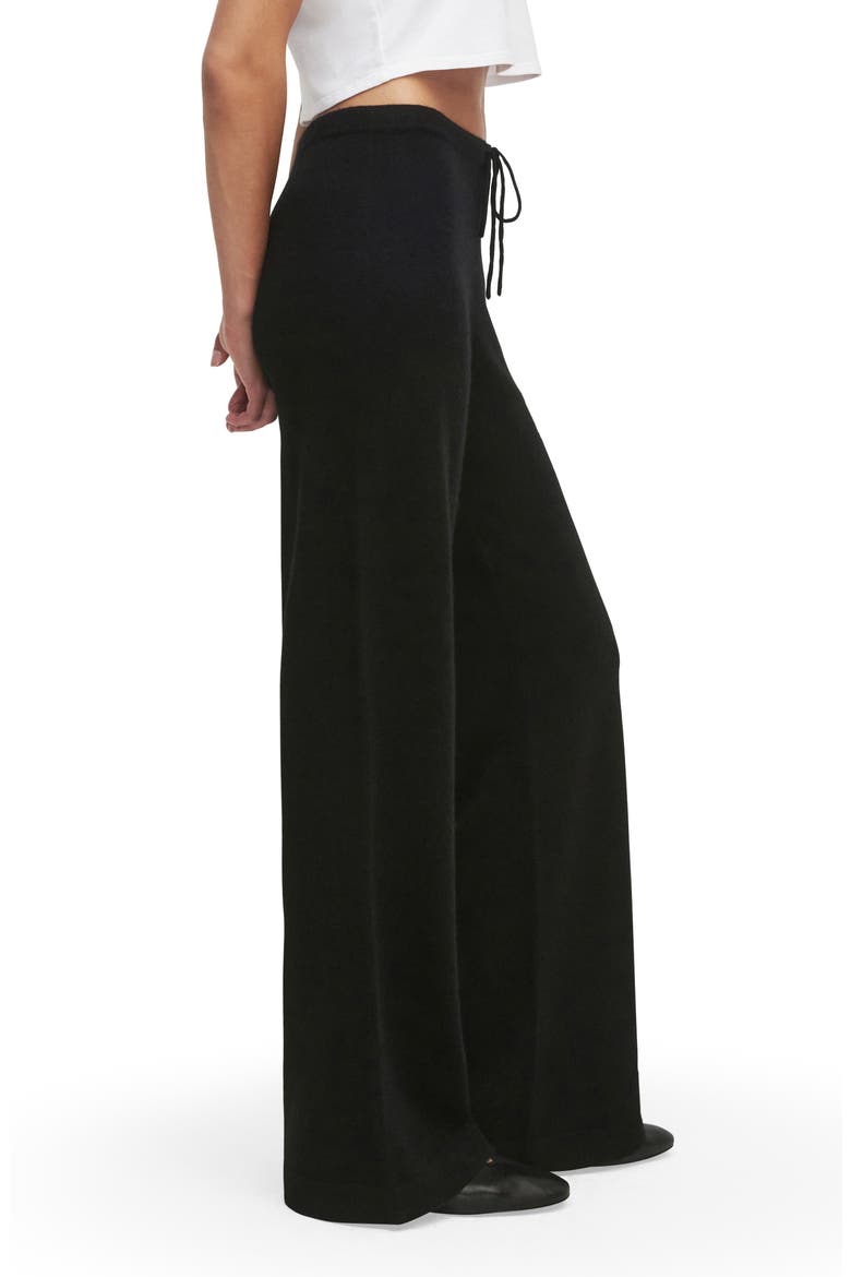 The Minimalist Cashmere Drawstring Pants, Alternate, color, BLACK