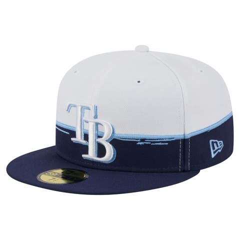 Men's New Era  Navy/White Tampa Bay Rays Paint Stroke 59FIFTY Fitted Hat