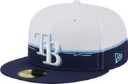 New Era Men's New Era Navy/White Tampa Bay Rays Paint Stroke 59FIFTY Fitted Hat