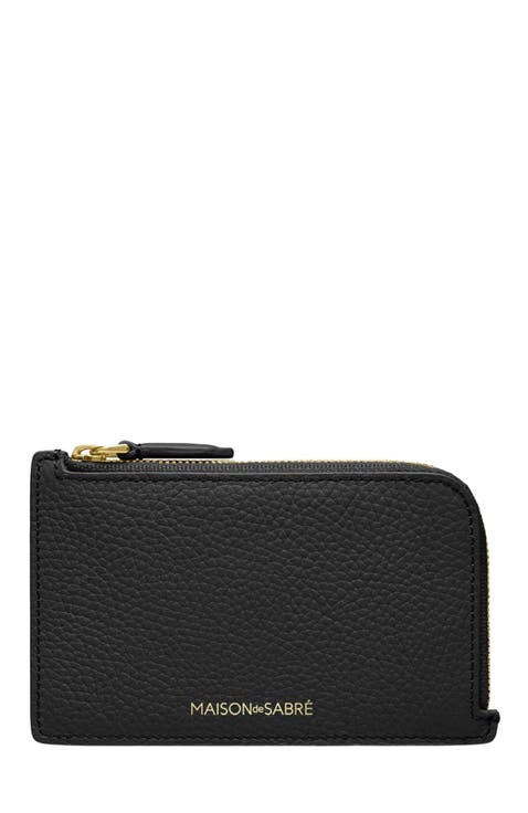 Leather Zip Card Holder