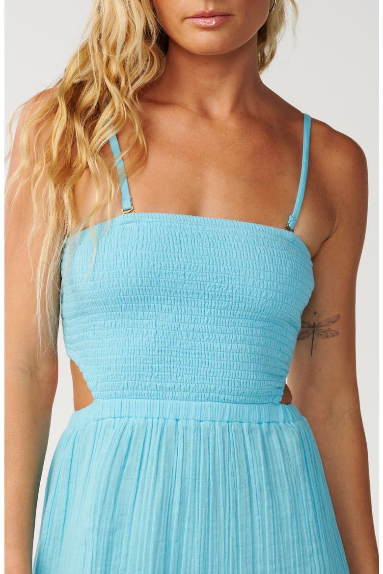 Premium Surf Strapless Cutout Maxi Dress, Alternate, color, SKY BLUE