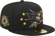 New Era Men's New Era  Black San Jose Sharks Military Appreciation Digital Camo Stars 59FIFTY Fitted Hat