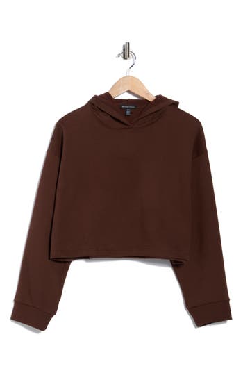 Beyond Yoga Happiness Crop Hoodie In Brown