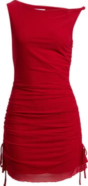 Princess Polly Bella Luna One-Shoulder Mesh Minidress