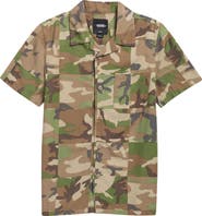 Vans Kids' Checkerboard Camo Camp Shirt