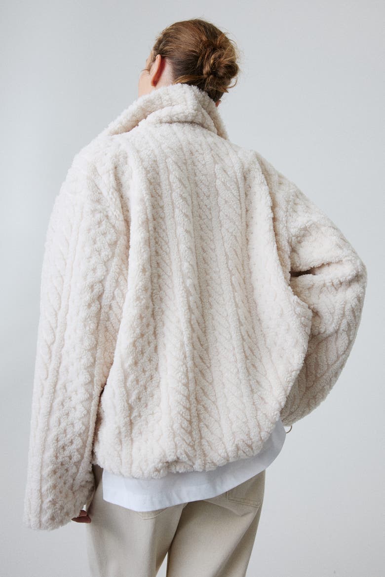 Mama Before & After Babywearing Fleece Jacket, Alternate, color, Cream