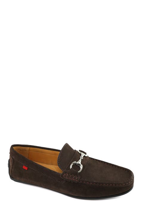 Central Park Leather Slip On Buckle Loafer