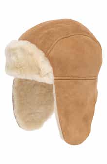 UGG® Genuine Shearling Trapper Hat