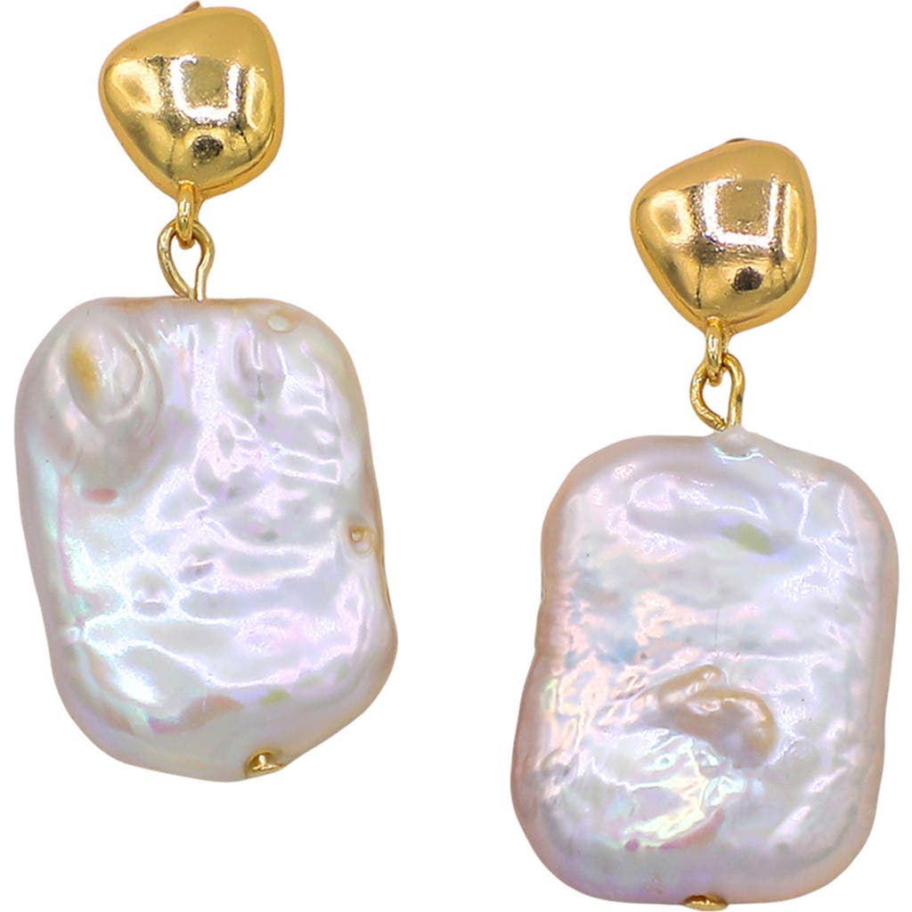 La Meno Power Pearl Drop Earrings In Multi