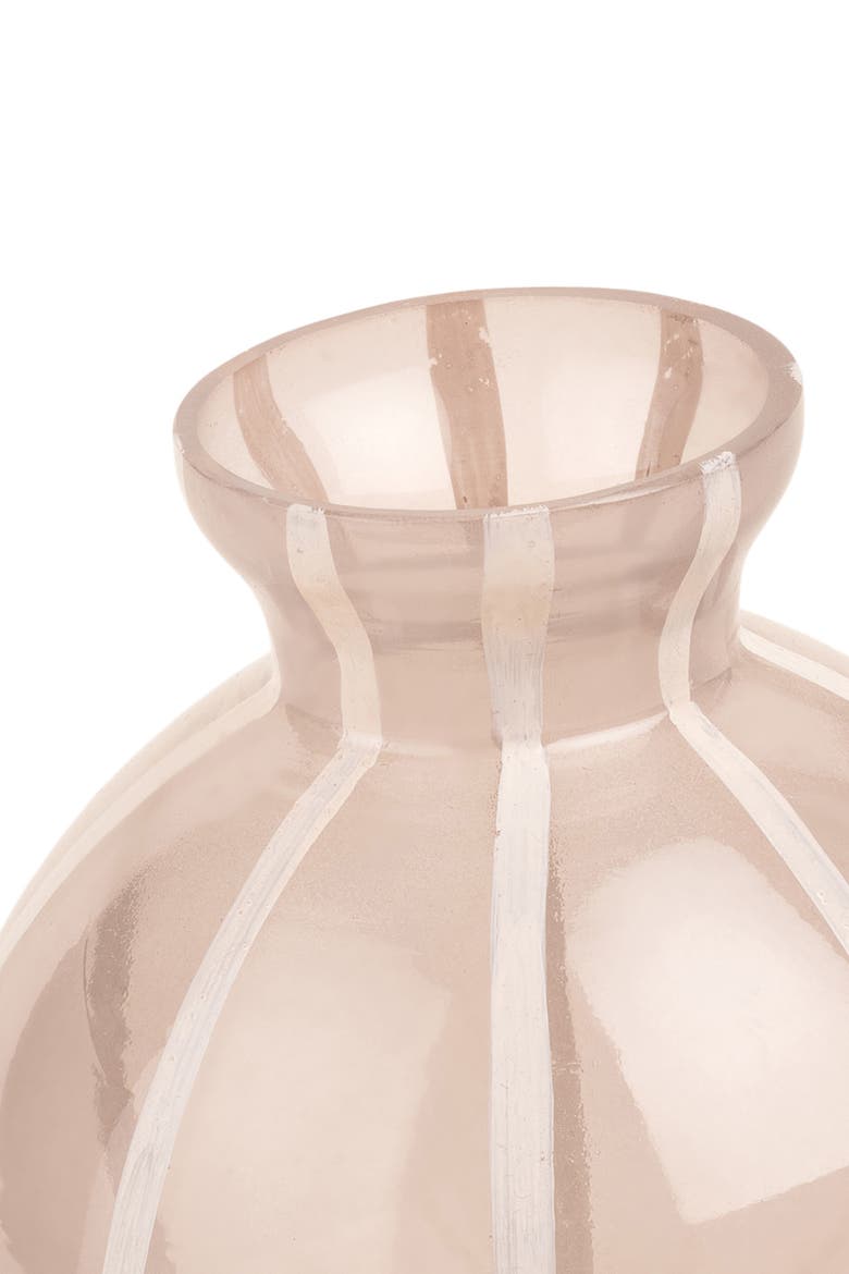 Aravali  Hand Painted Glass Decorative Object 2 Piece Set, Alternate, color, Beige