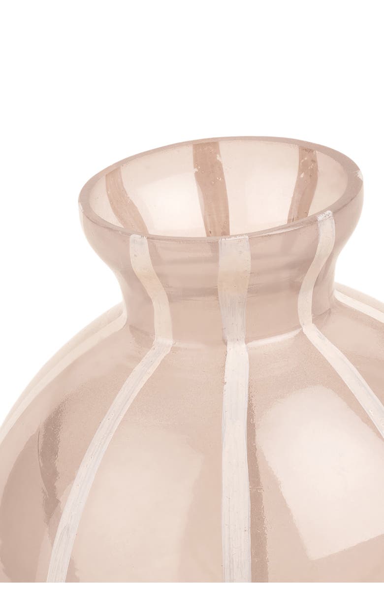 Zsa Zsa Zsu Aravali  Hand Painted Glass Decorative Object 2 Piece Set, Alternate, color, Beige
