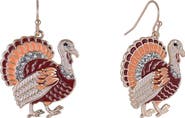 Hallmark Enamel Turkey Earrings