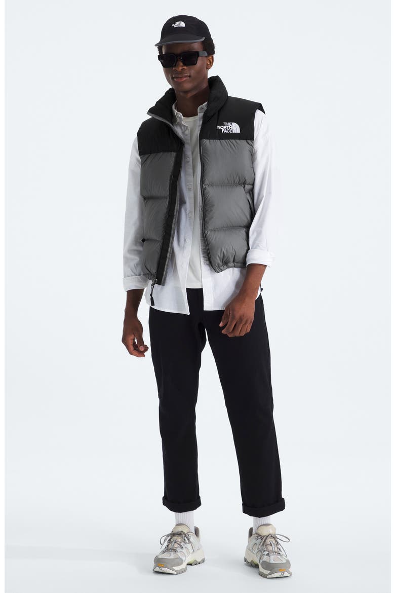 1996 Retro Nuptse Water Resistant Down Puffer Vest, Alternate, color, SMOKED PEARL/ TNF BLACK