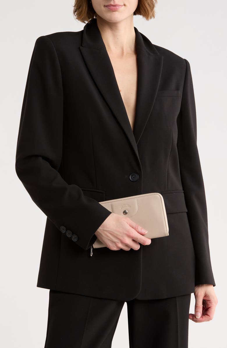 Longchamp Le Pilage Cuir Zip Wallet, Alternate, color, Clay