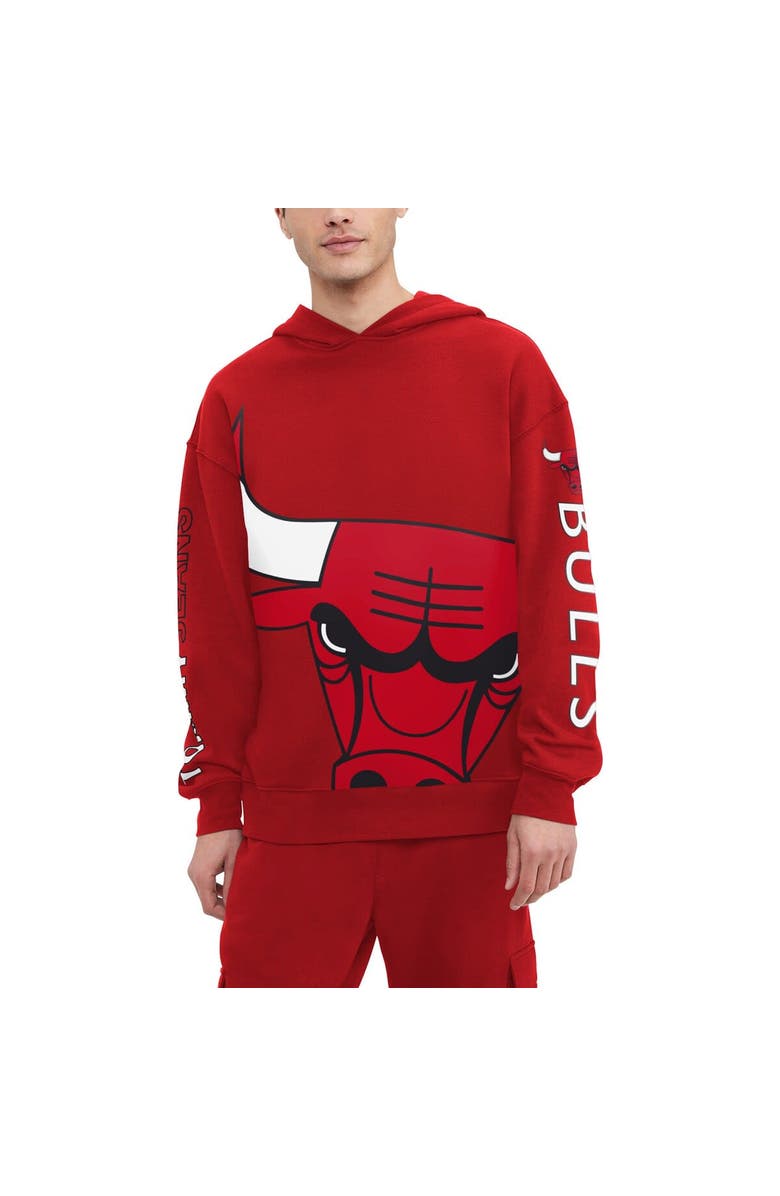 TOMMY JEANS Men's Tommy Jeans Red Chicago Bulls Kenny Pullover Hoodie, Alternate, color, Red