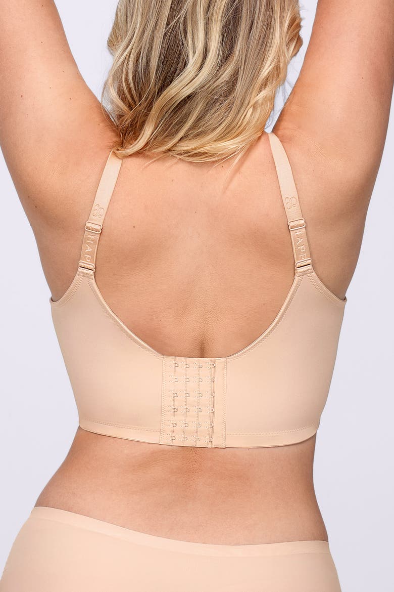 Back Smoothing Lace Underwire Bra, Alternate, color, Beige