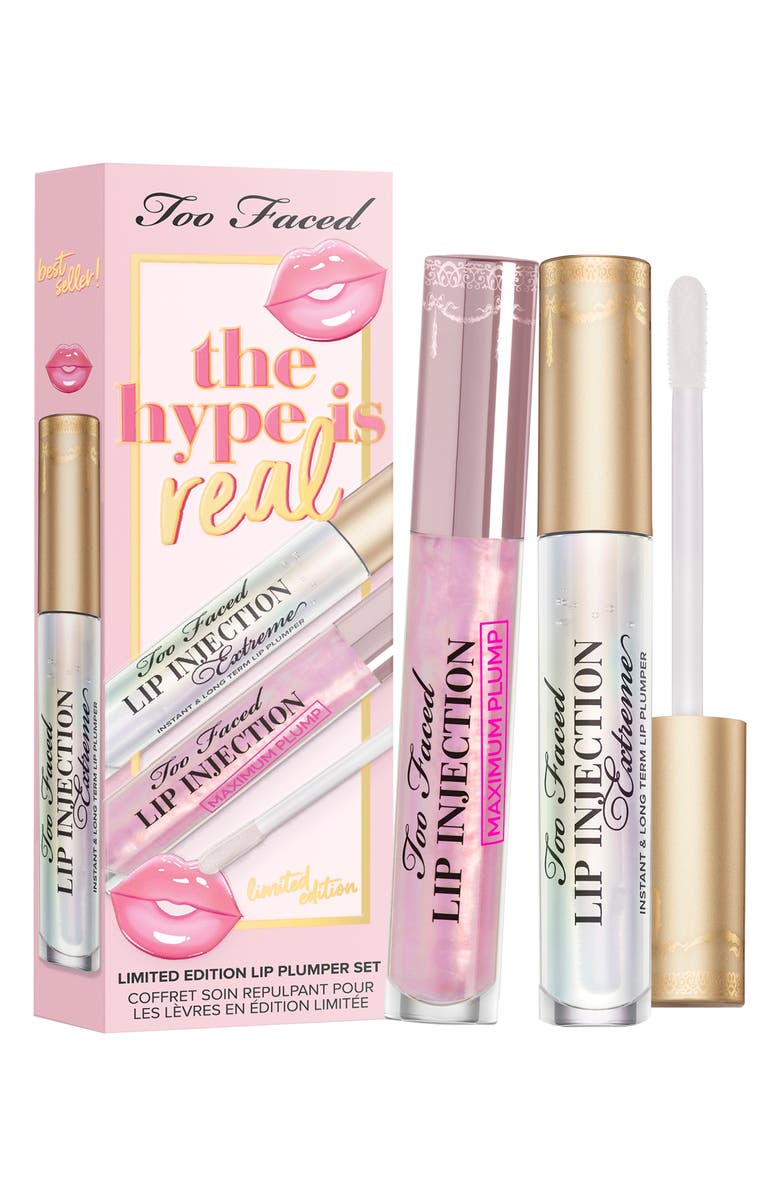 Too Faced Hype is Real Lip Injection Set $61 Value, Alternate, color,