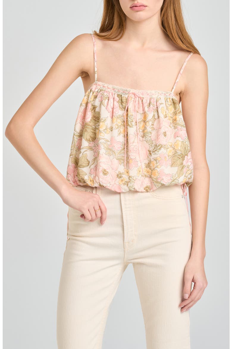 Jasmine Bubble Hem Camisole, Main, color, BLUSH FLORAL