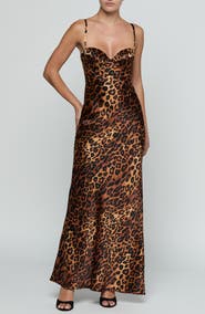 L'AGENCE Sayla Bias Cut Silk Maxi Dress