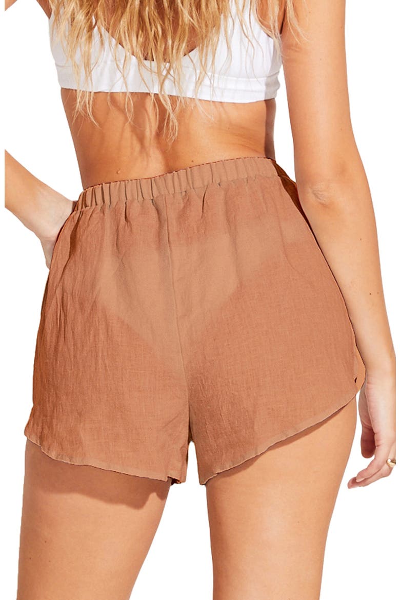 Tallows Linen Cover-Up Shorts, Alternate, color, DESERT ECOLINEN