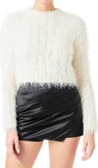 Endless Rose Feathered Crop Sweater