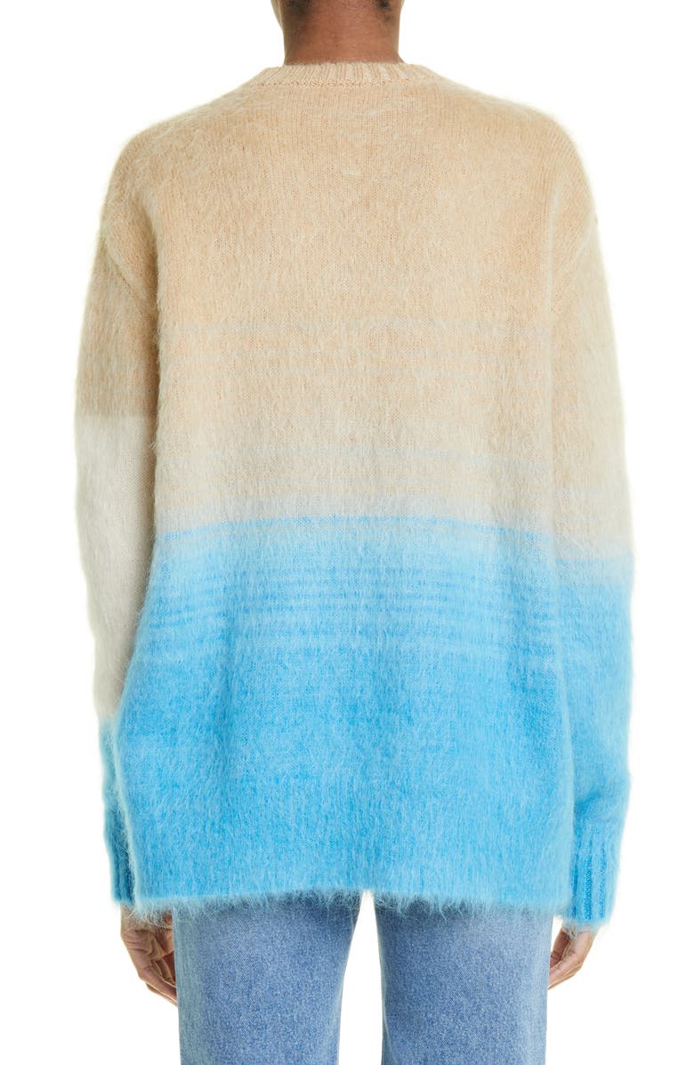 Off-White Helvetica Logo Mohair Blend Sweater, Alternate, color,