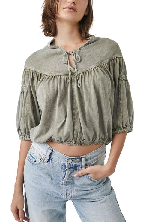 No Good Alone Rib Yoke Jersey Top