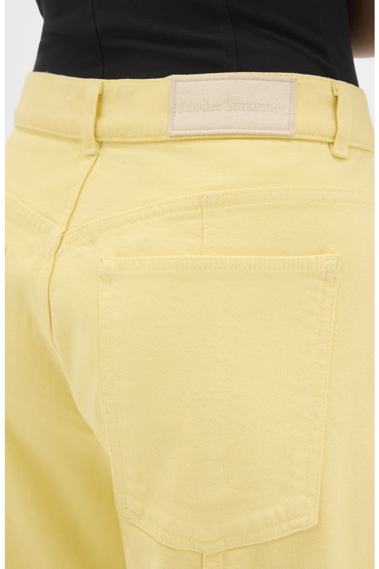 Denim Curved Pant, Alternate, color, Daffodil