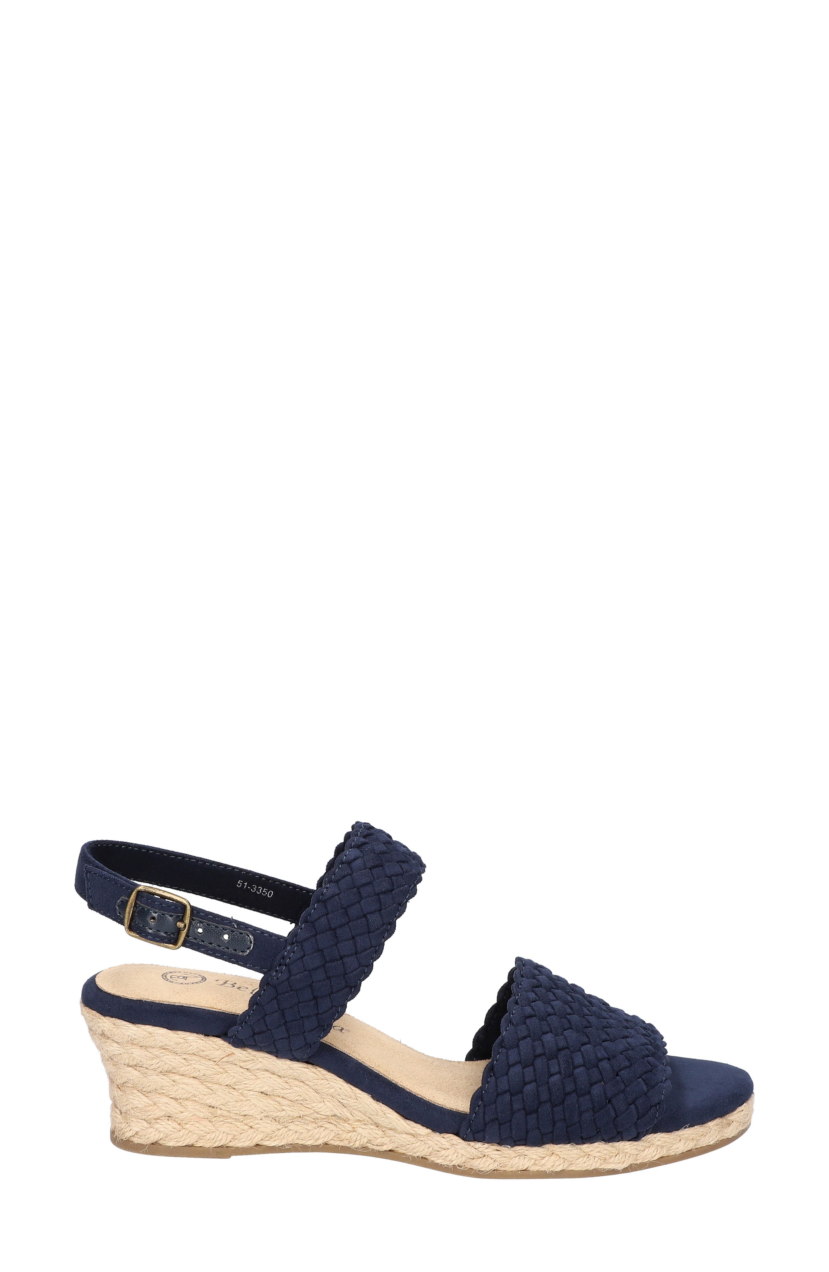 Mariella Slingback Wedge Sandal, Alternate, color, NAVY SUEDE