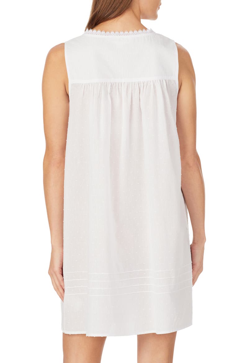 Clip Dot Short Nightgown, Alternate, color, WHITE