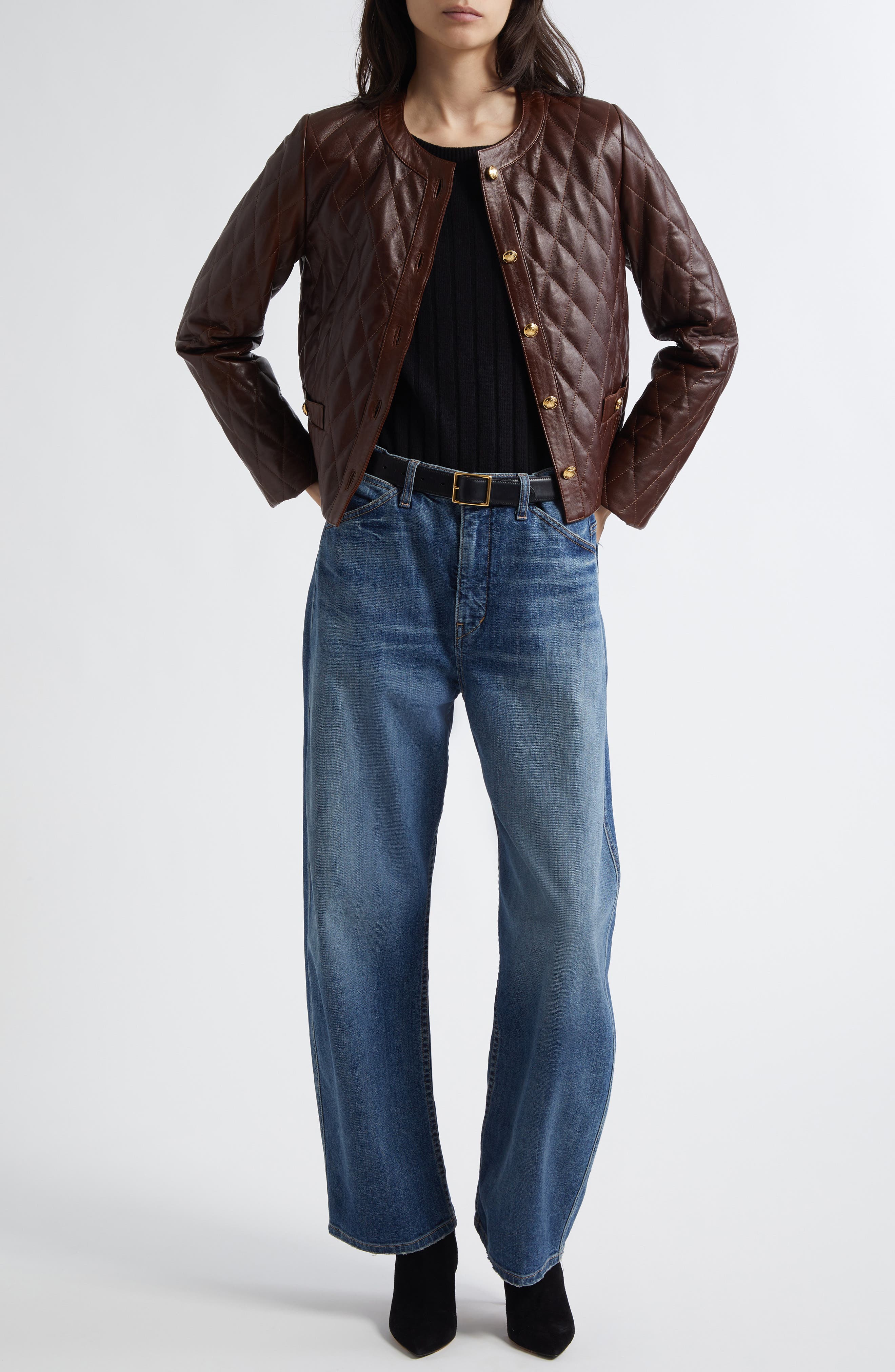Amy Quilted Leather Jacket - image 2